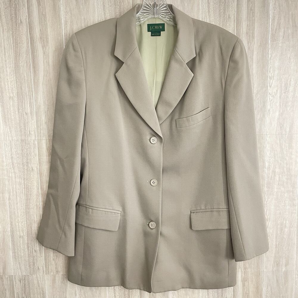 J. Crew Wool Blazer Suit Women’s Size 8 Notch Collar 3 Button Lined Thinsulate